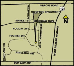 Map of 1200 John. Q. Hammons Drive